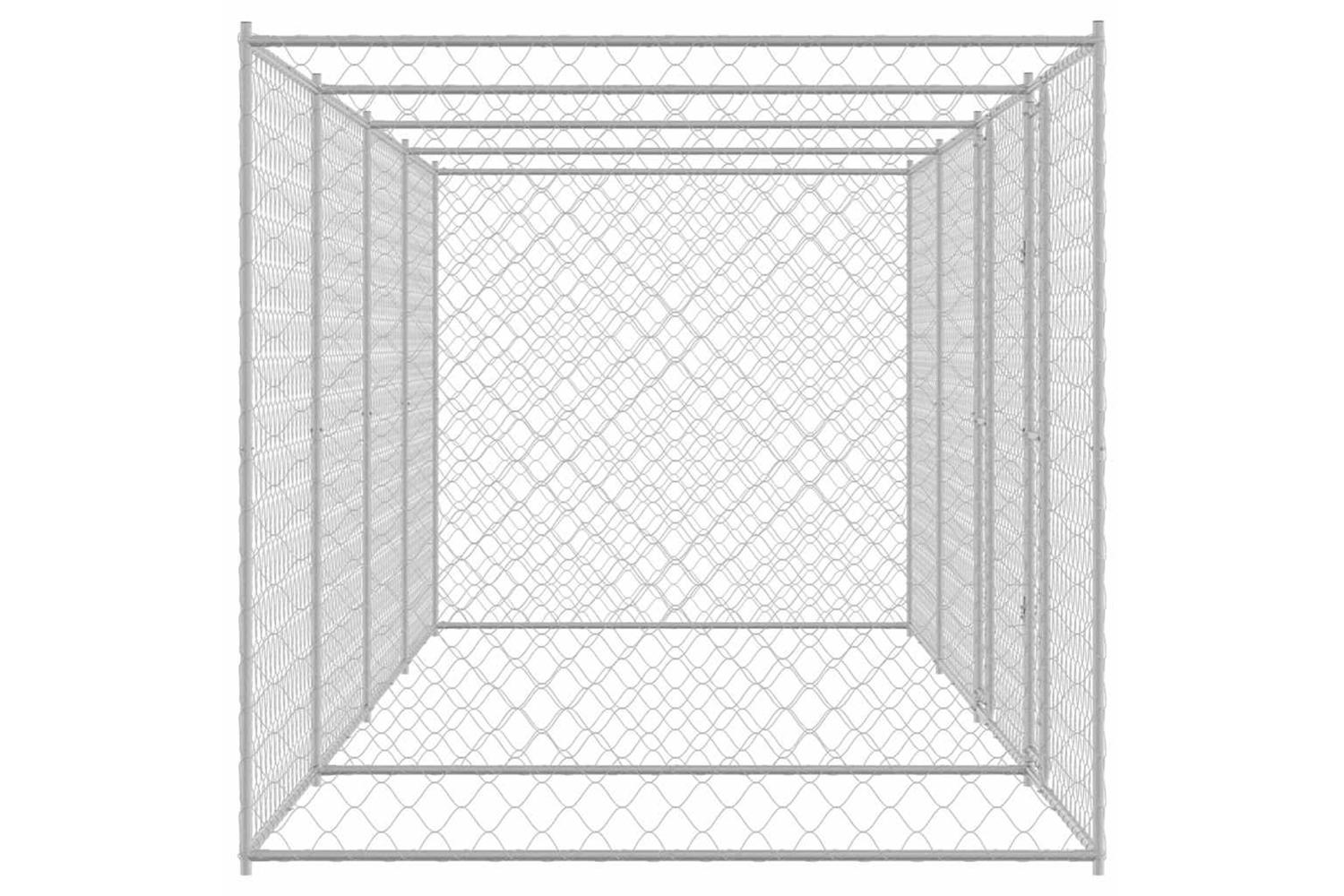 Dog Cage Silver 600 X 200 X 200 Cm Galvanised Steel-5