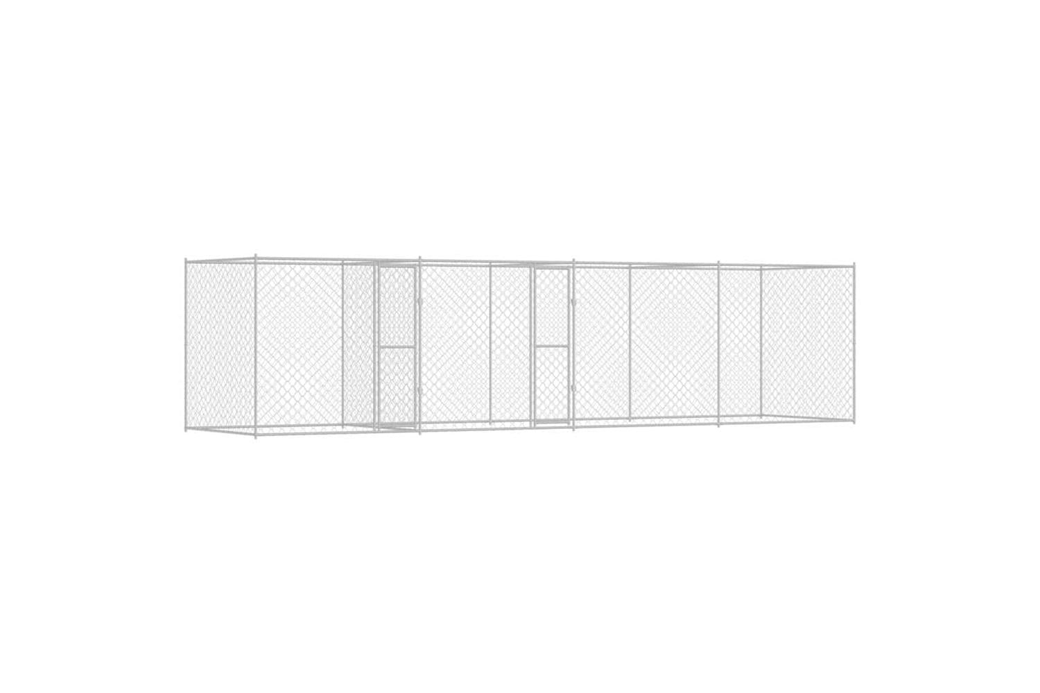 Dog Cage Silver 800 X 200 X 200 Cm Galvanised Steel-2
