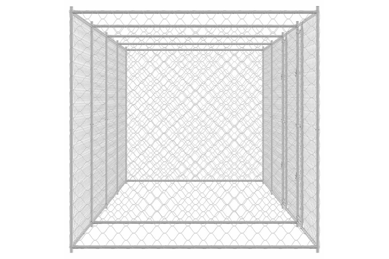 Dog Cage Silver 800 X 200 X 200 Cm Galvanised Steel-5