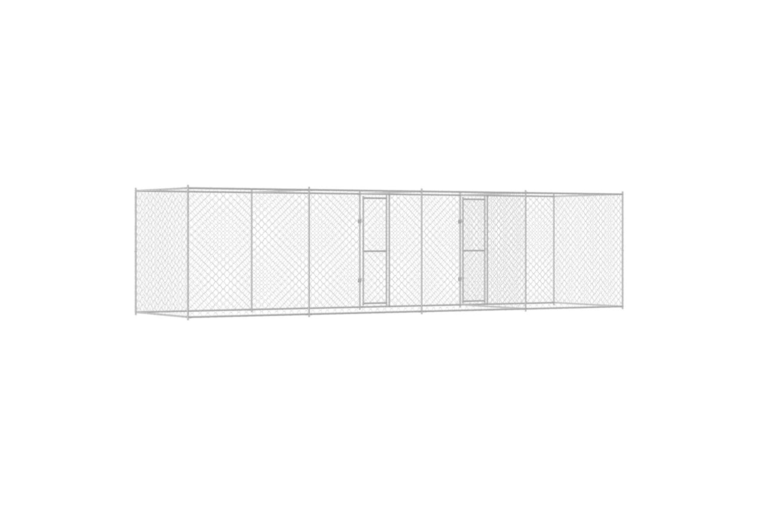 Dog Cage Silver 800 X 200 X 200 Cm Galvanised Steel-6