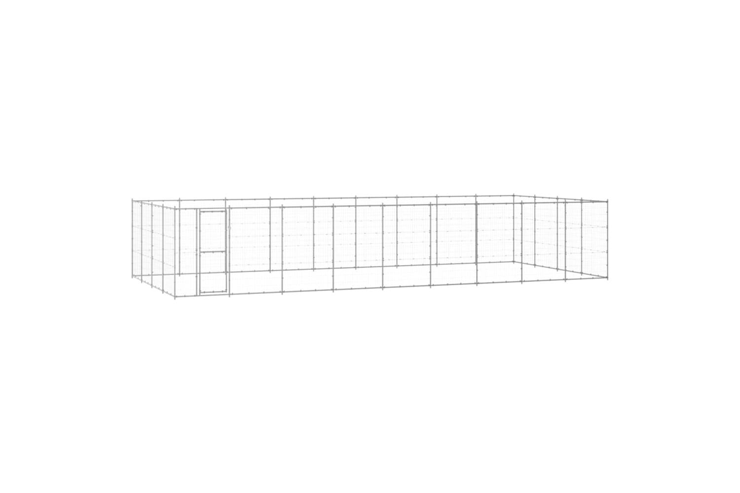 Outdoor Dog Kennel Galvanised Steel 4356 M