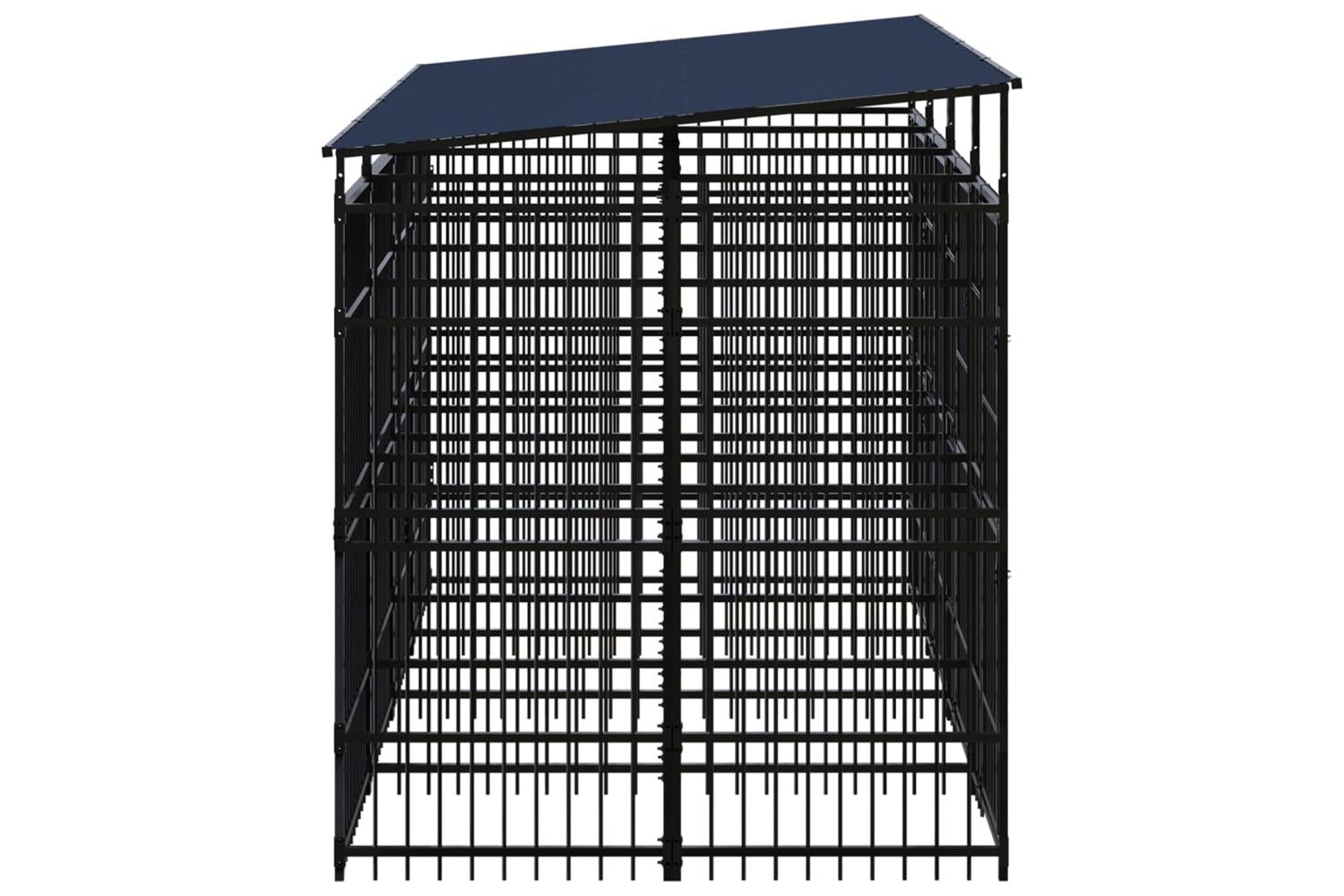 Outdoor Dog Kennel With Roof Steel 737 M-3