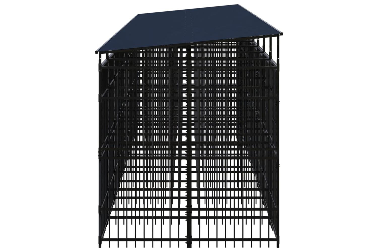Outdoor Dog Kennel With Roof Steel 1659 M-3