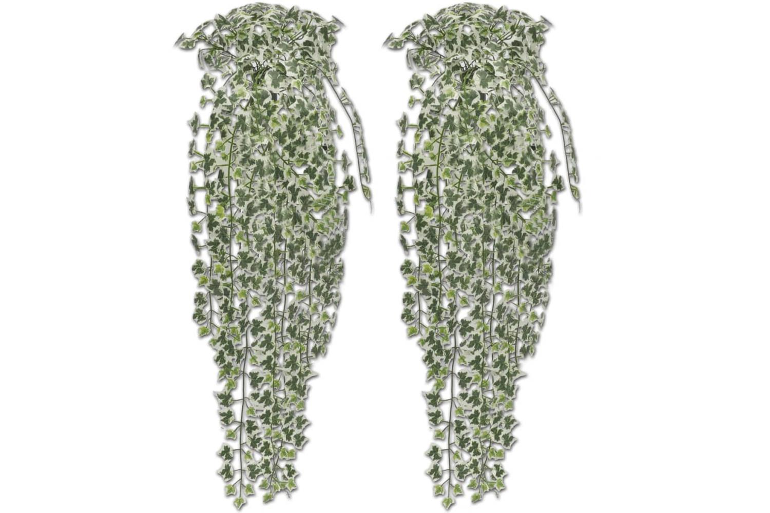 2 Pcs Artificial Ivy Bush 90 Cm Variegated