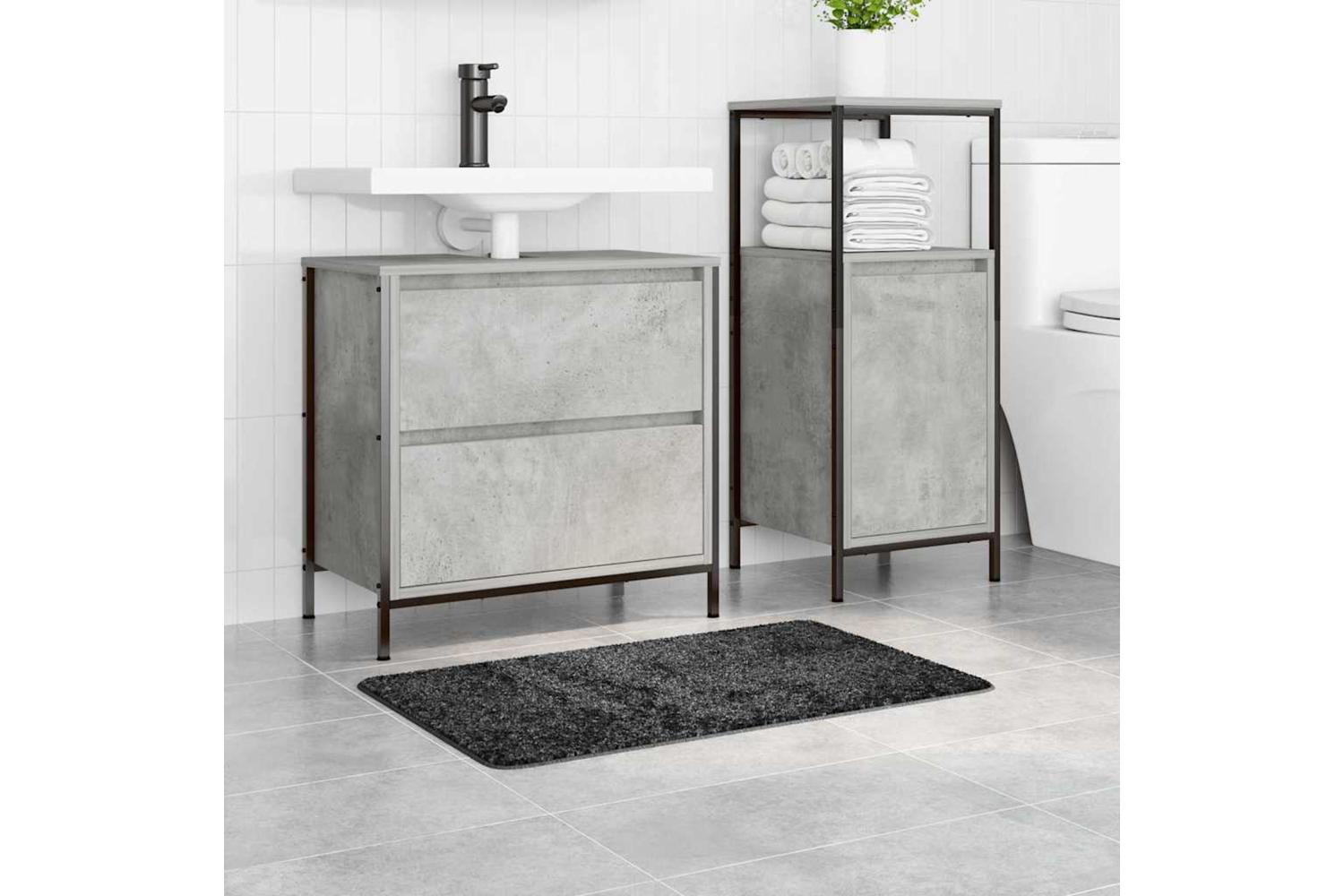 Anti-slip Bath Mat Dark Grey 50 X 80 Cm Pp-3