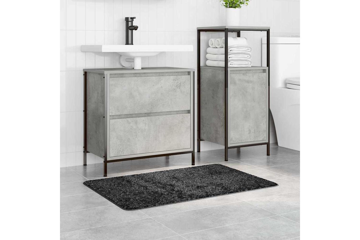 Anti-slip Bath Mat Dark Grey 60 X 90 Cm Pp-3