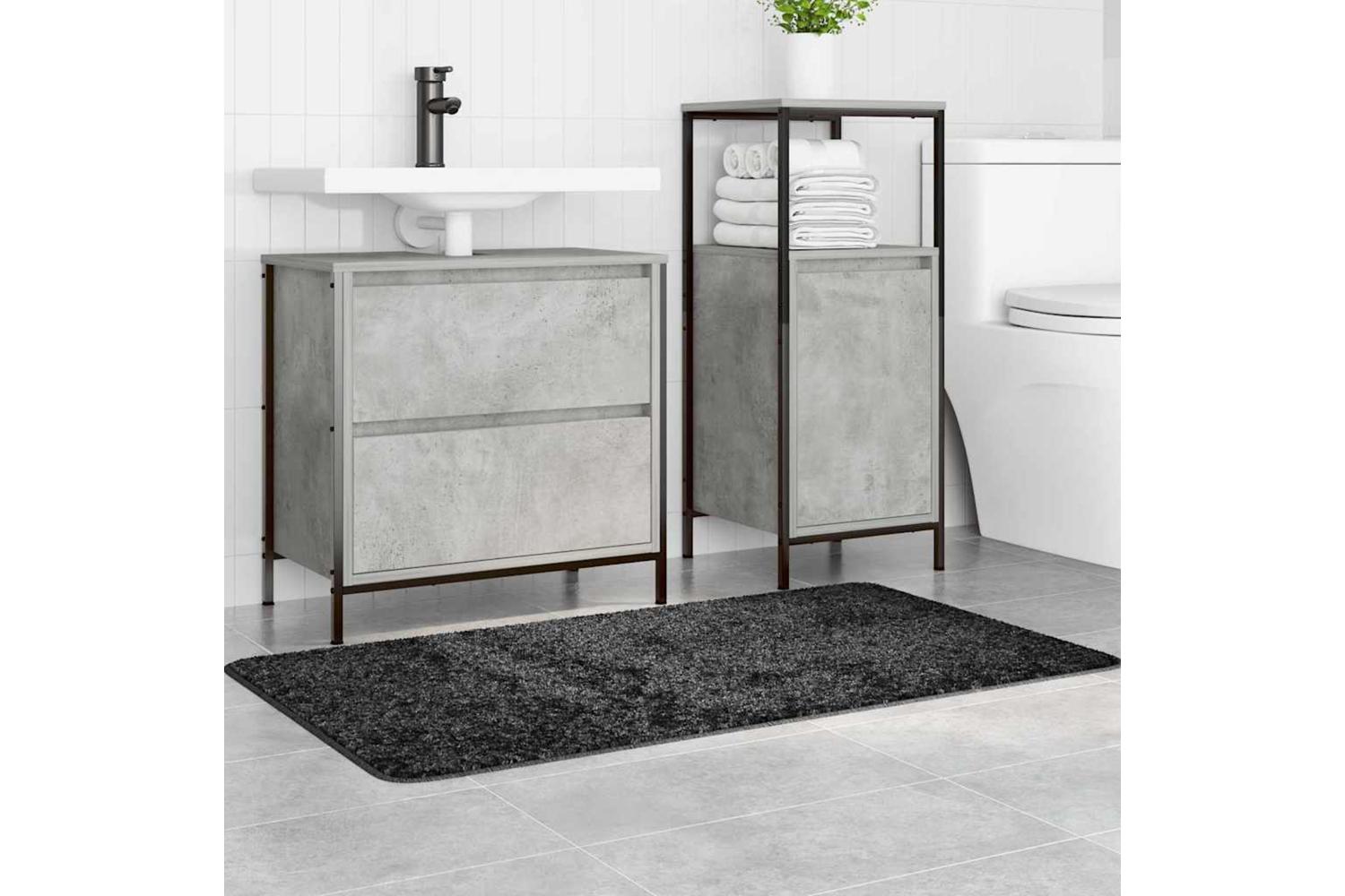 Anti-slip Bath Mat Dark Grey 70 X 120 Cm Pp-3