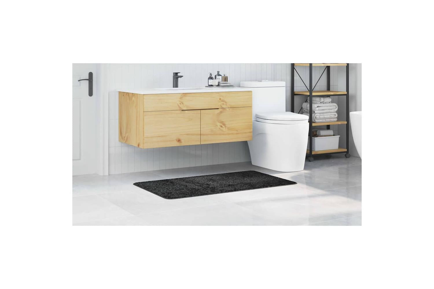 Anti-slip Bath Mat Dark Grey 70 X 120 Cm Pp-4