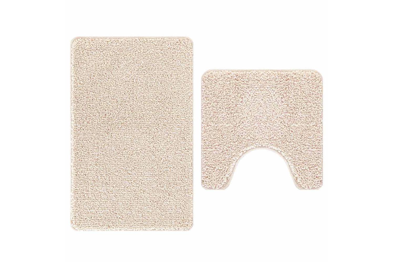 Anti-slip Bath Mat Set 2 Pcs Cream Pp-2