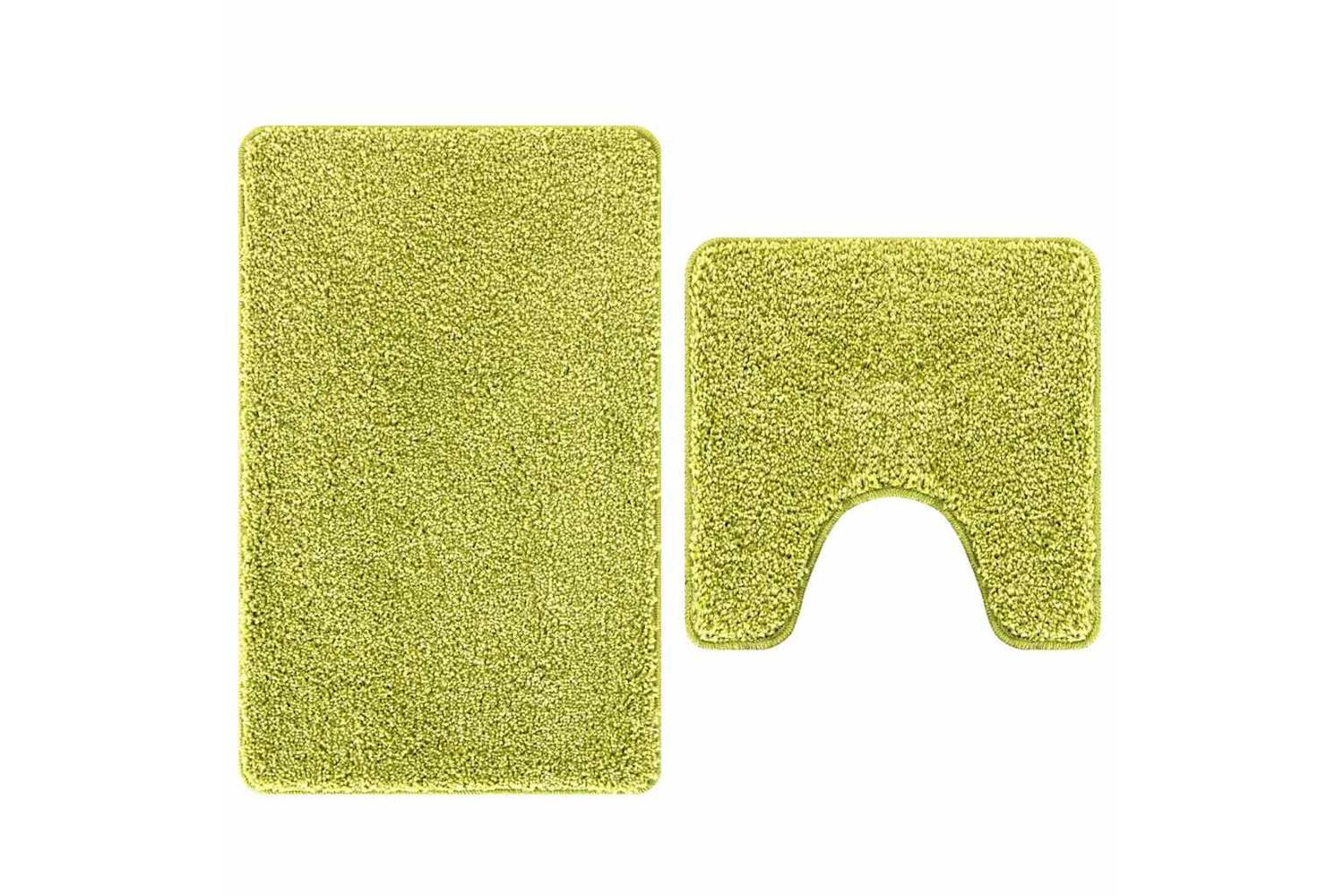 Anti-slip Bath Mat Set 2 Pcs Green Pp-2