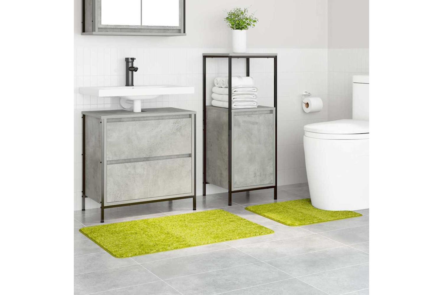 Anti-slip Bath Mat Set 2 Pcs Green Pp-3
