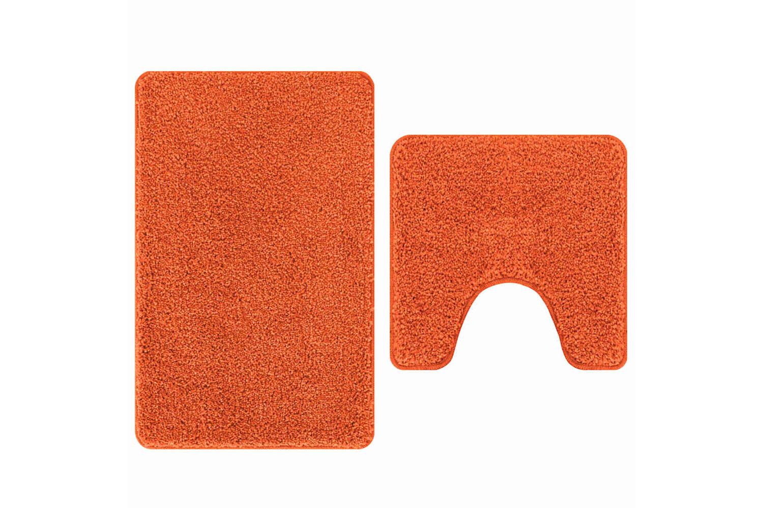 Anti-slip Bath Mat Set 2 Pcs Orange Pp