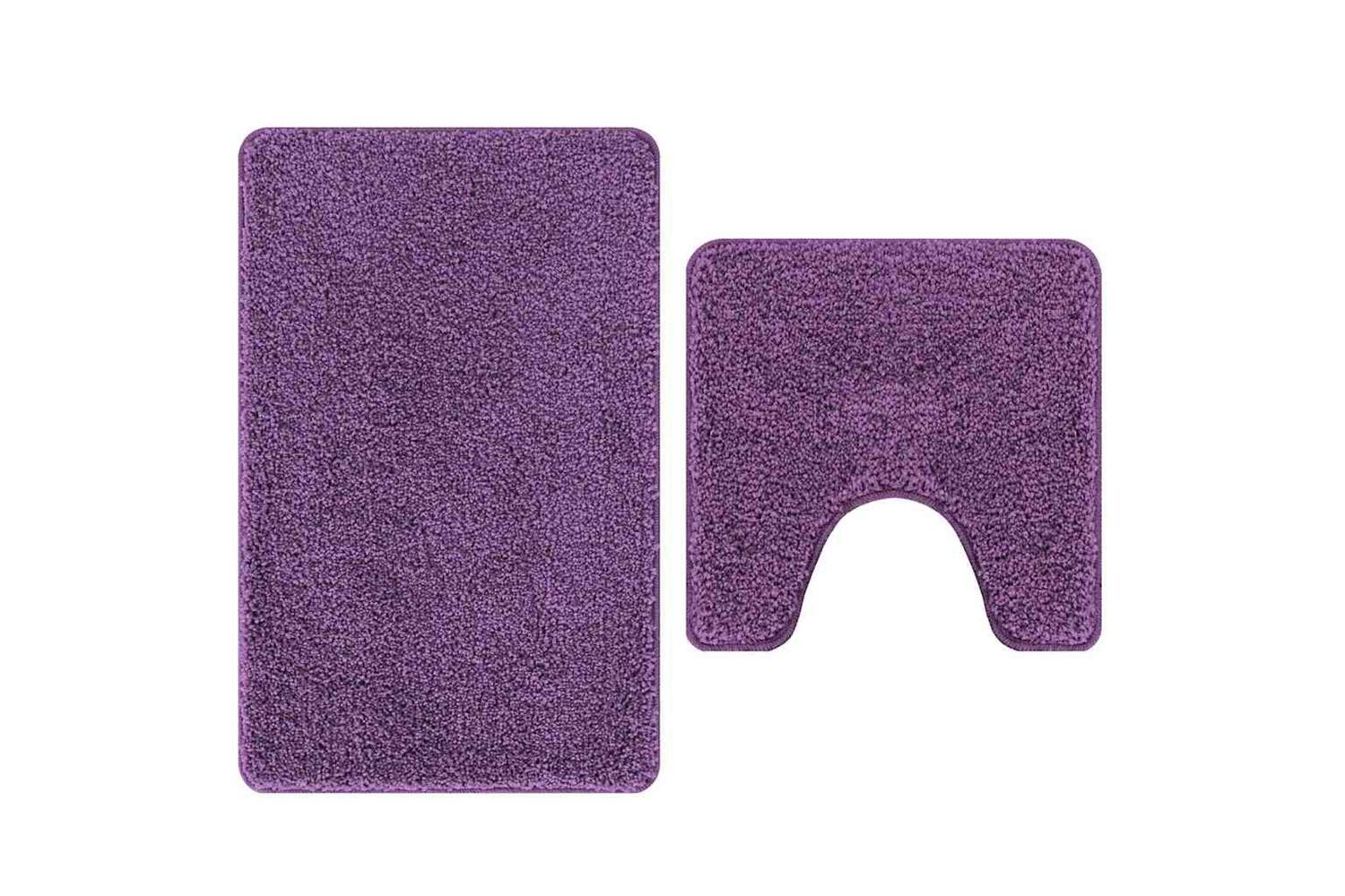 Anti-slip Bath Mat Set 2 Pcs Purple Pp-2