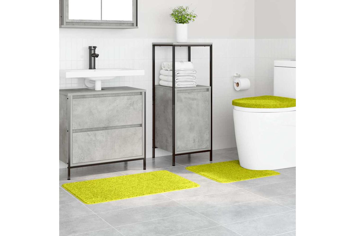 Anti-slip Bath Mat Set 3 Pcs Green Pp-3