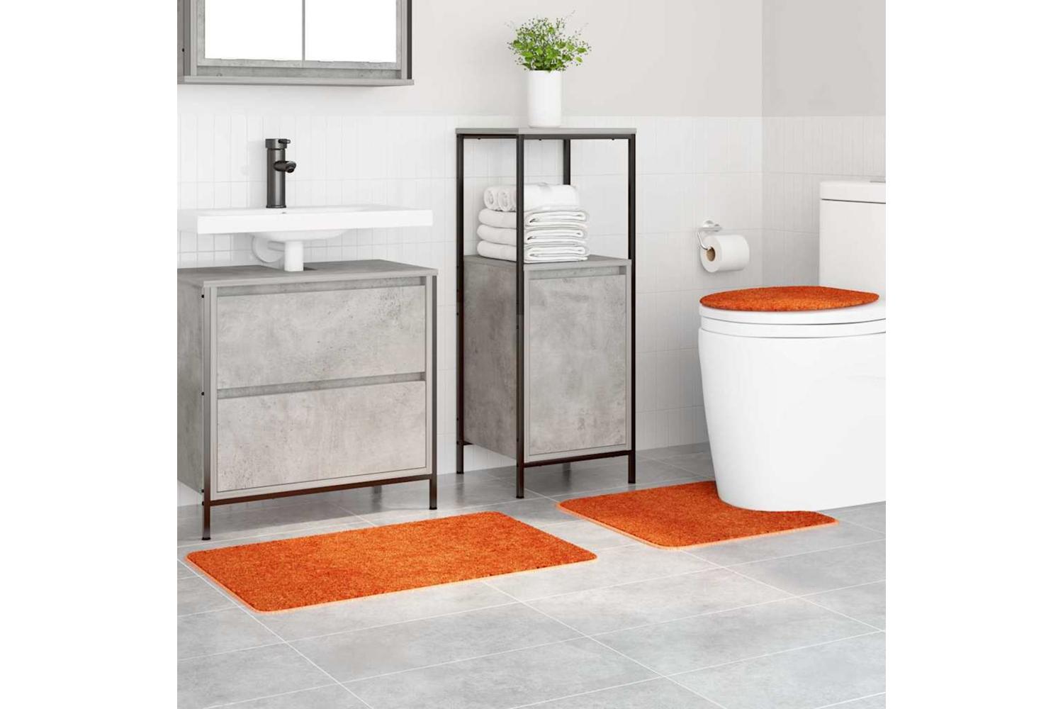 Anti-slip Bath Mat Set 3 Pcs Orange Pp-3