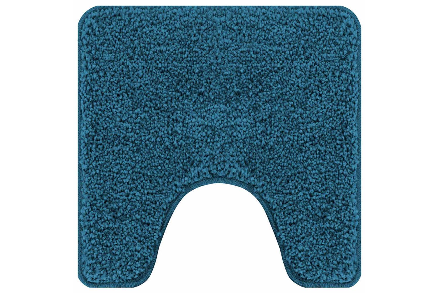 Anti-slip Bath Mat With Toilet Cut Blue 50 X 50 Cm Pp-2