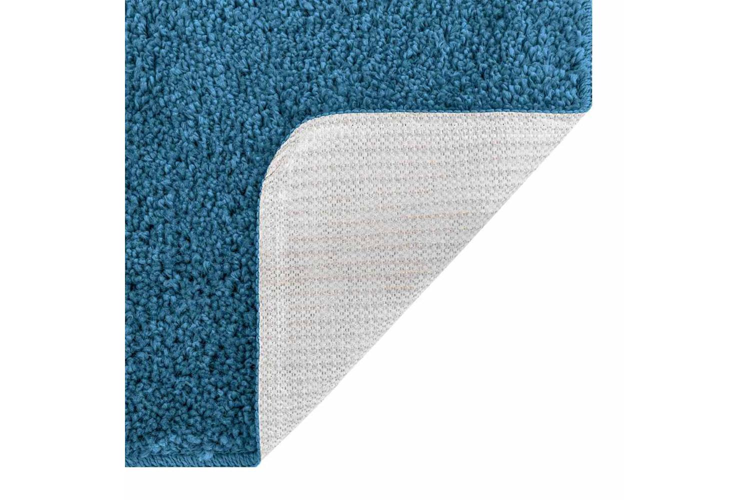 Anti-slip Bath Mat With Toilet Cut Blue 50 X 50 Cm Pp-5