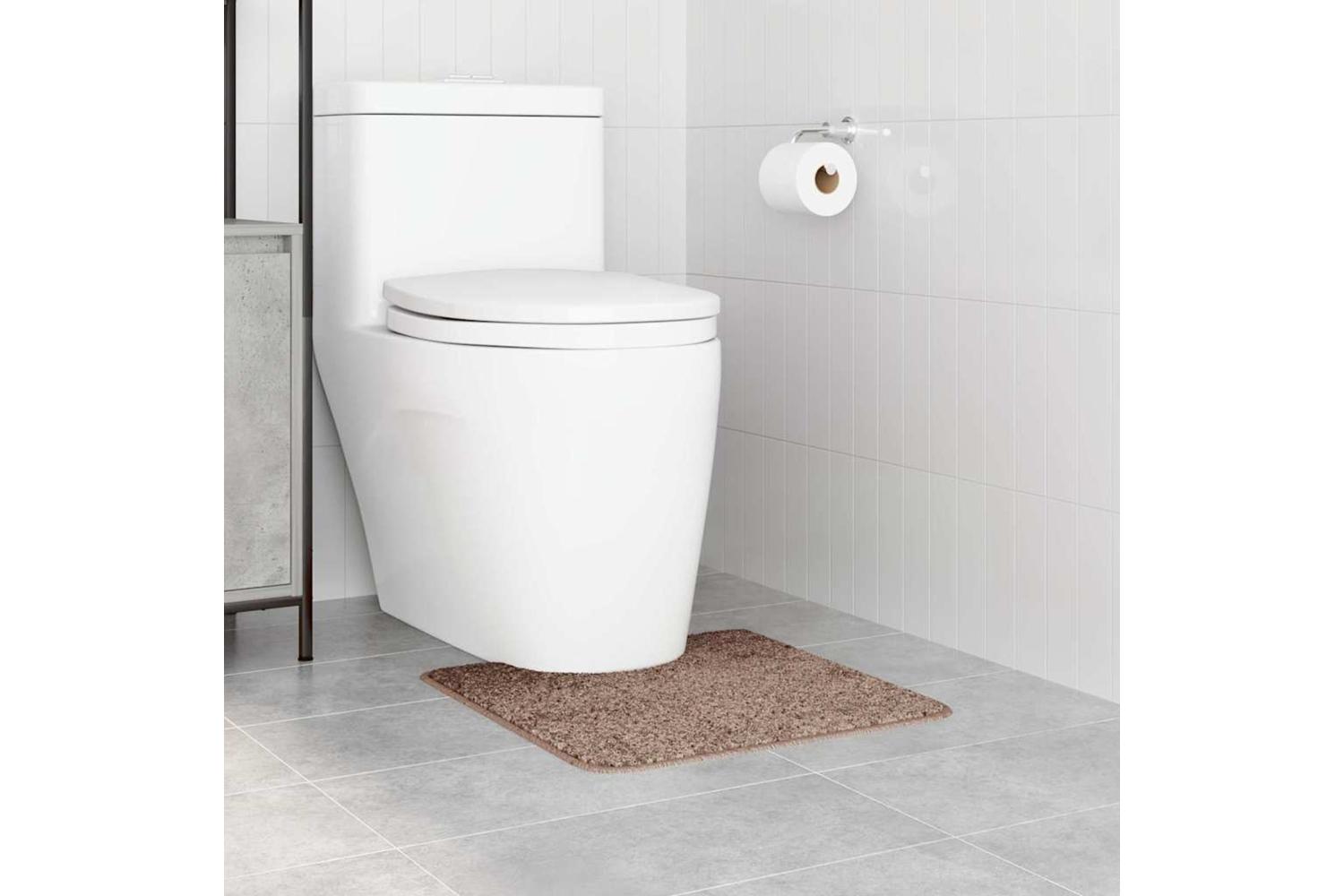 Anti-slip Bath Mat With Toilet Cut Brown 50 X 50 Cm Pp-3