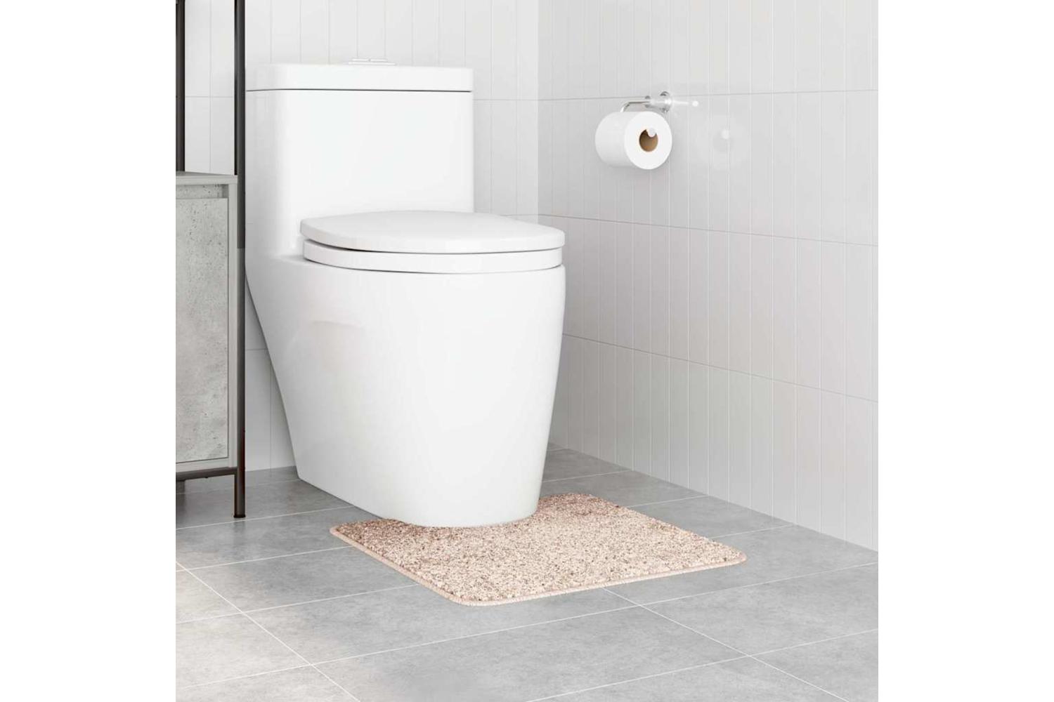 Anti-slip Bath Mat With Toilet Cut Cream 50 X 50 Cm Pp-3