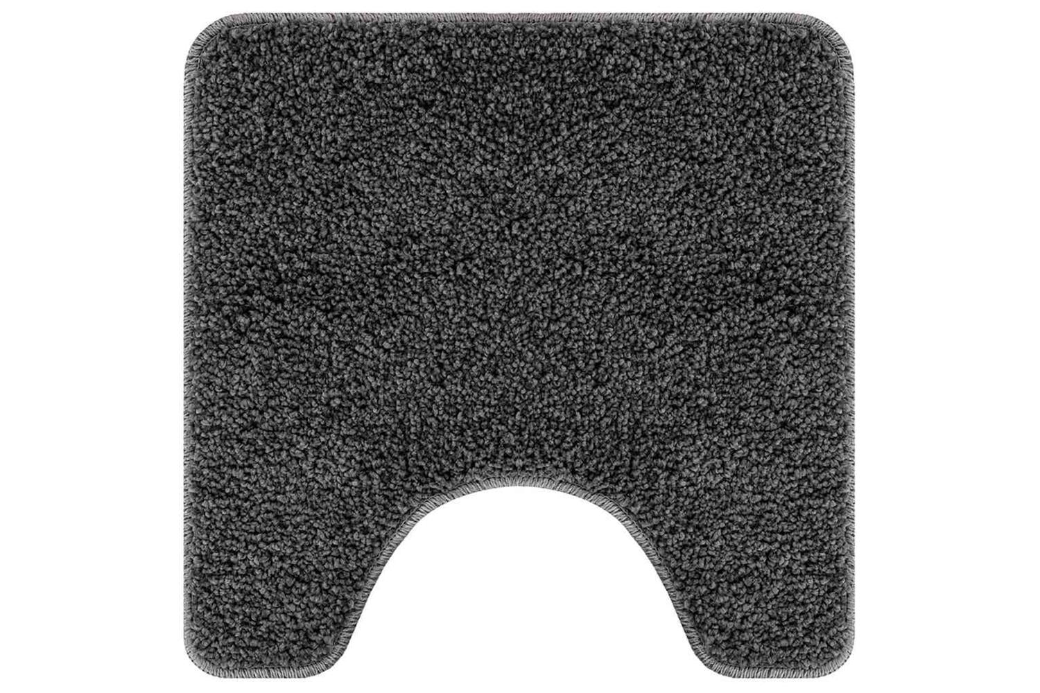 Anti-slip Bath Mat With Toilet Cut Dark Grey 50 X 50 Cm Pp-2