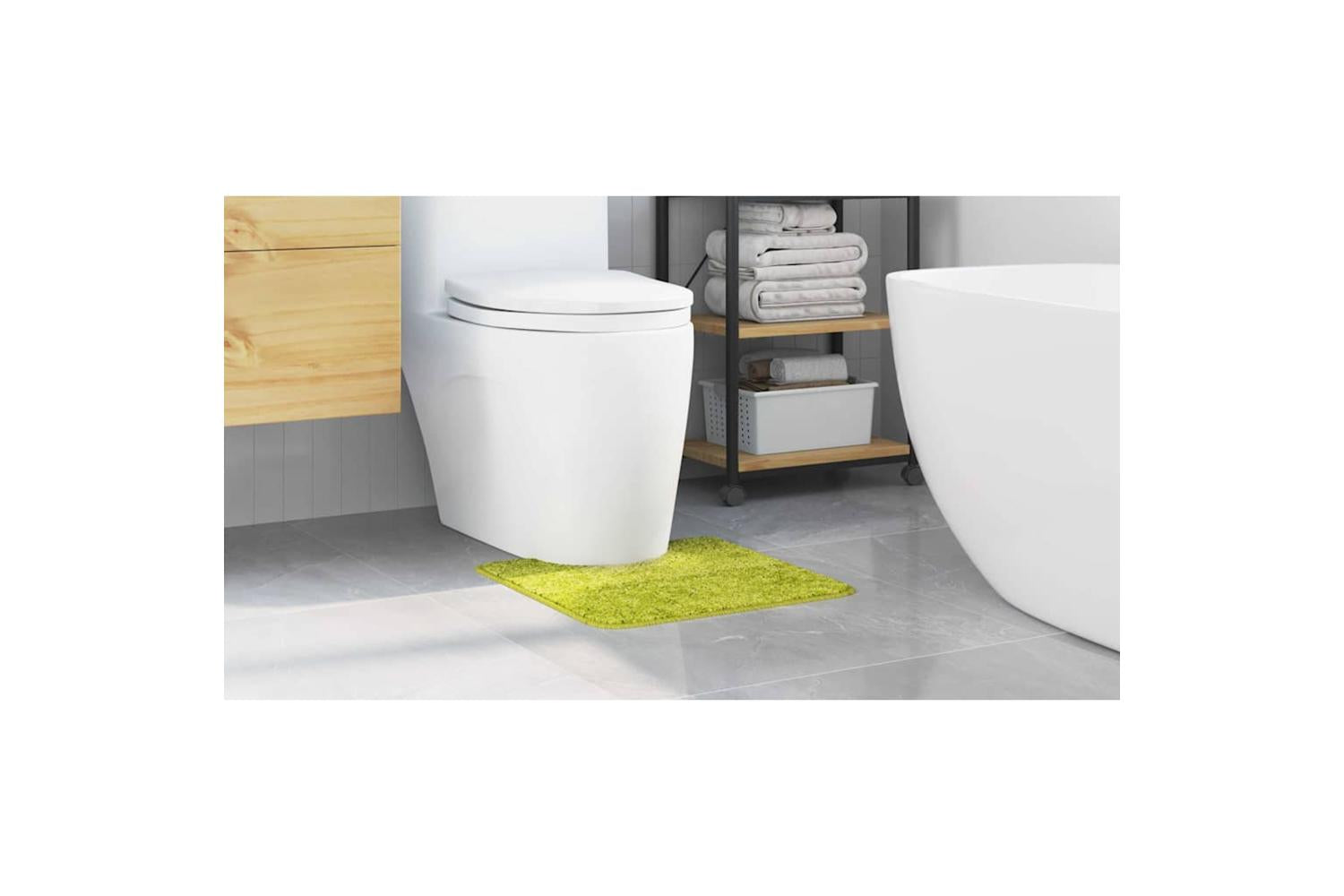 Anti-slip Bath Mat With Toilet Cut Green 50 X 50 Cm Pp-4