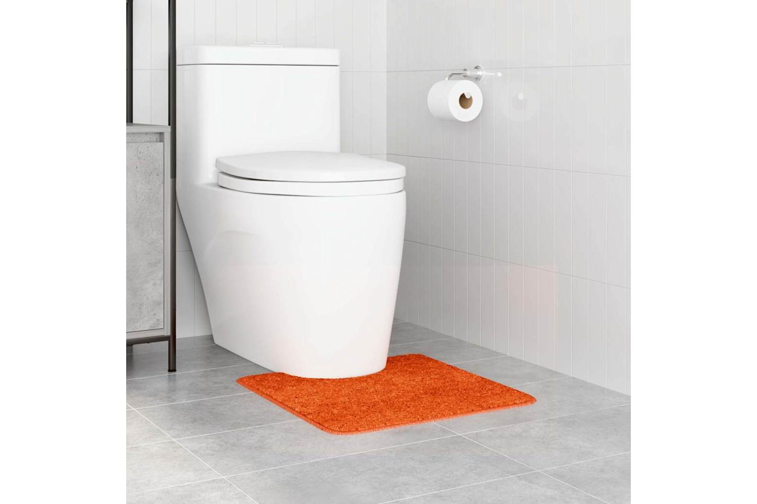 Anti-slip Bath Mat With Toilet Cut Orange 50 X 50 Cm Pp-3