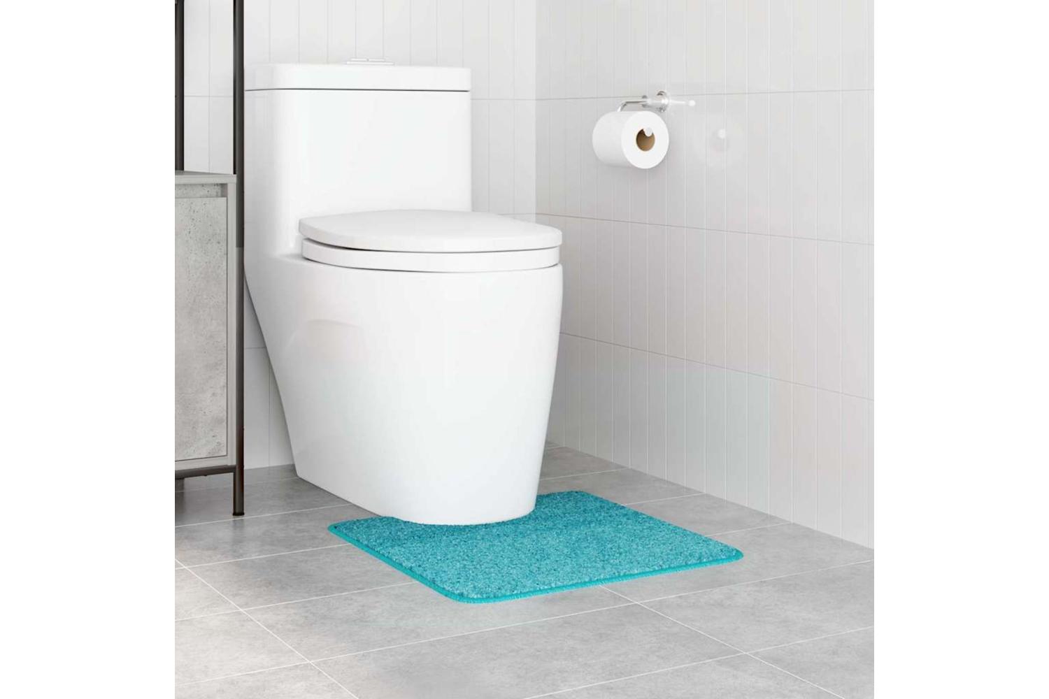Anti-slip Bath Mat With Toilet Cut Turquoise 50 X 50 Cm Pp-3