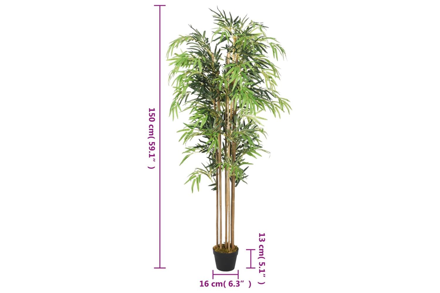 Artificial Bamboo Tree 1095 Leaves 150 Cm Green-4