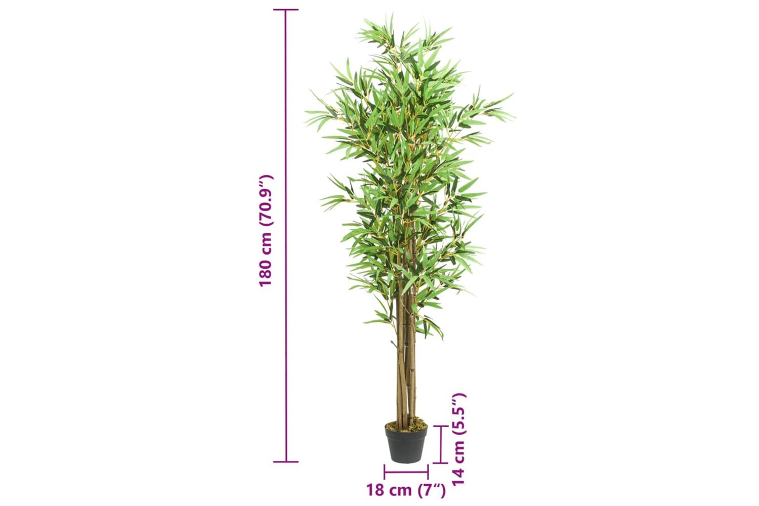Artificial Bamboo Tree 1288 Leaves 180 Cm Green-4