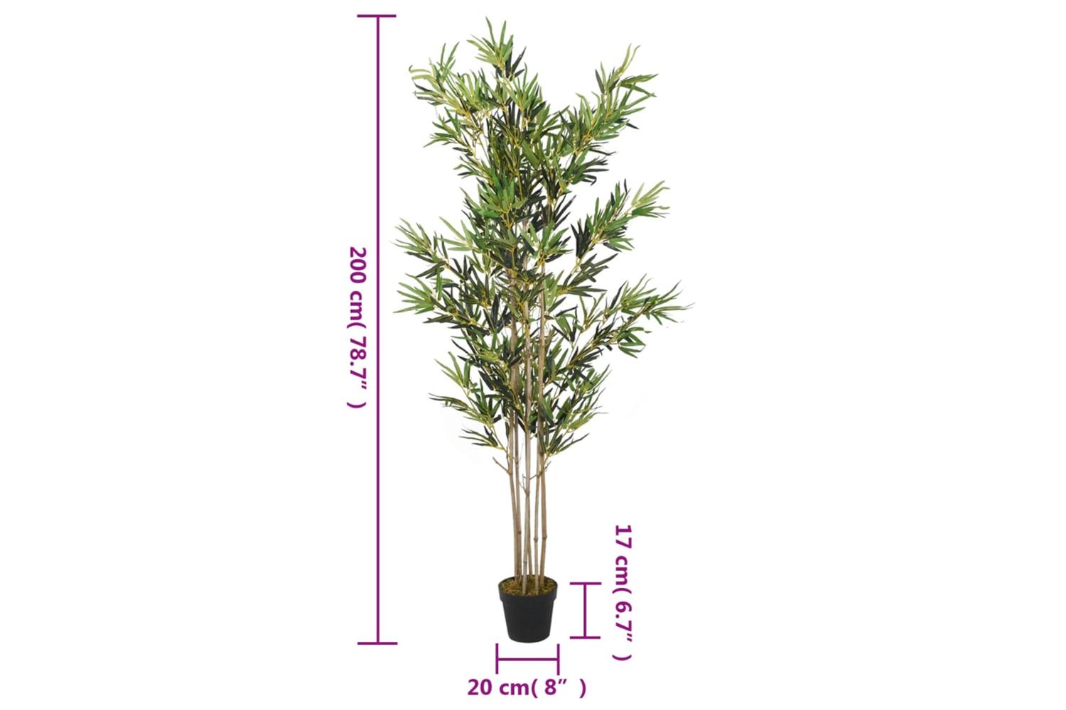 Artificial Bamboo Tree 1380 Leaves 200 Cm Green-4