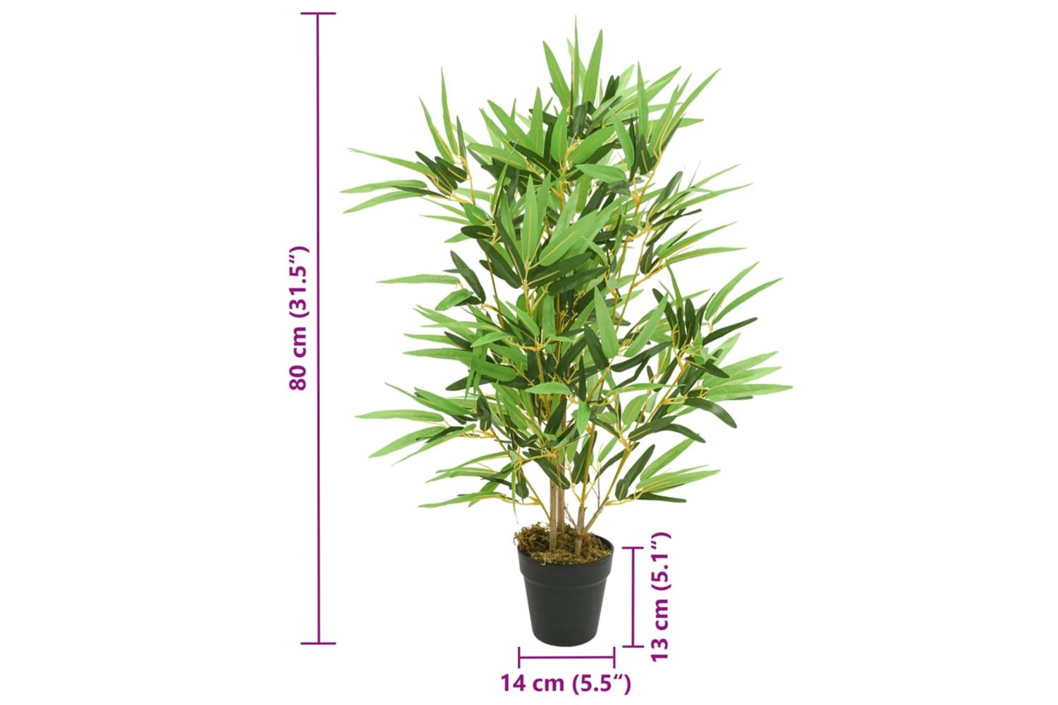 Artificial Bamboo Tree 368 Leaves 80 Cm Green-4