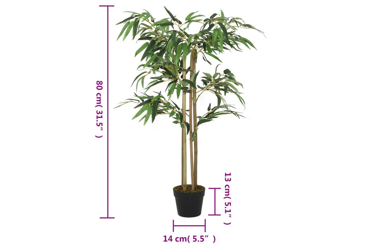 Artificial Bamboo Tree 380 Leaves 80 Cm Green-4