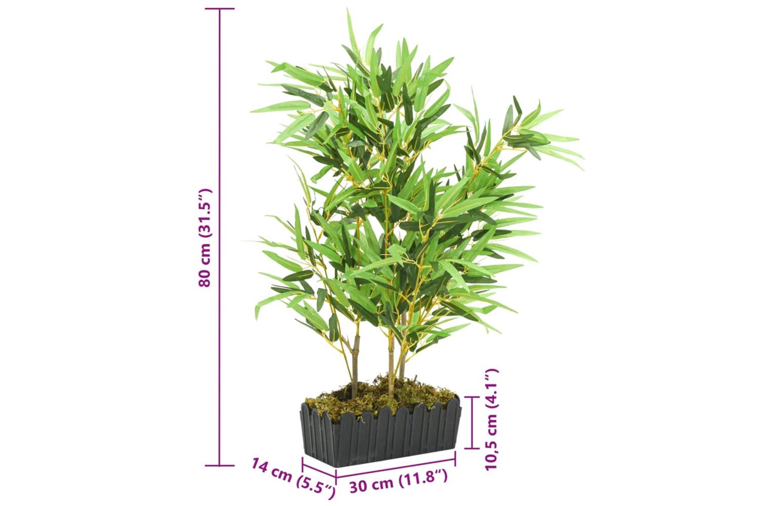 Artificial Bamboo Tree 500 Leaves 80 Cm Green-5