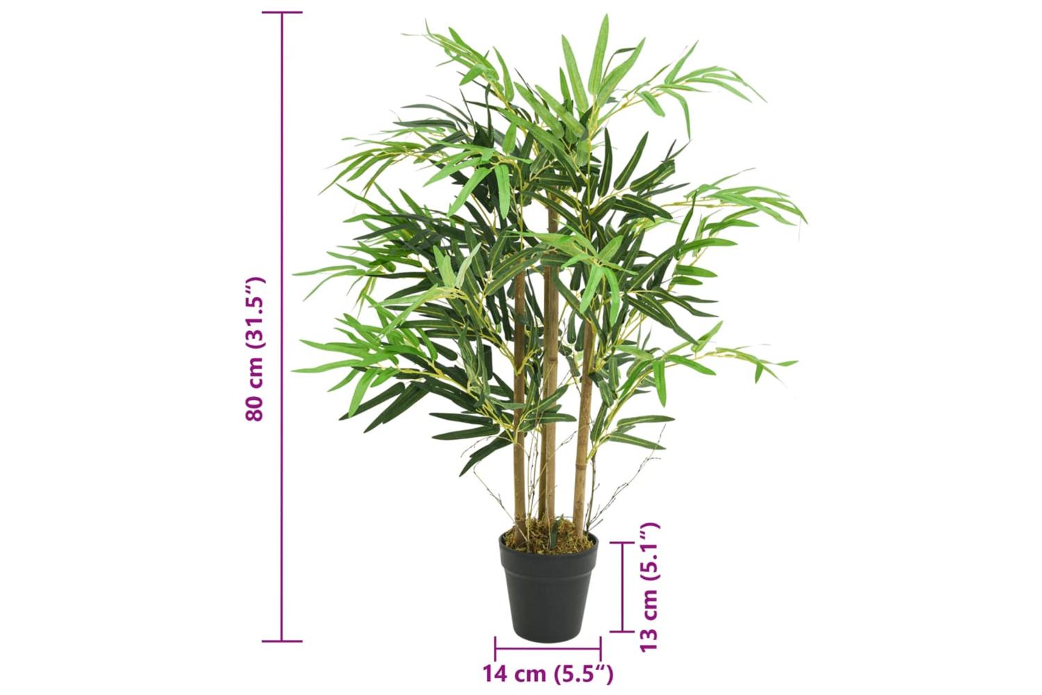 Artificial Bamboo Tree 500 Leaves 80 Cm Green-4