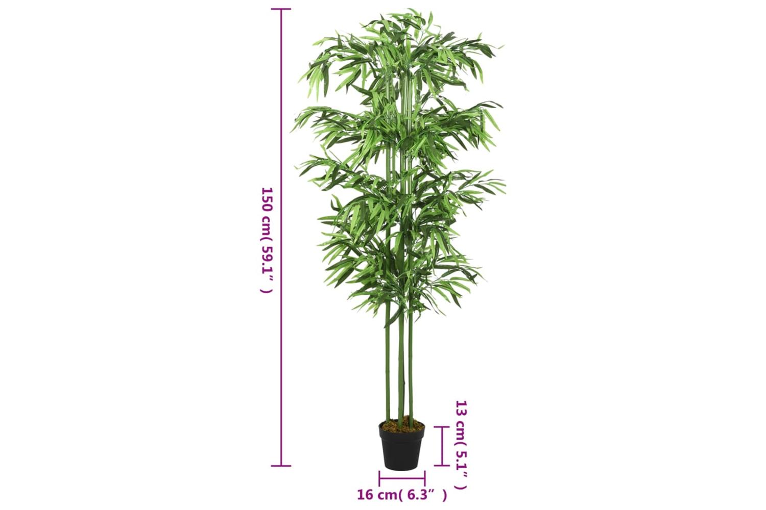 Artificial Bamboo Tree 576 Leaves 150 Cm Green-4