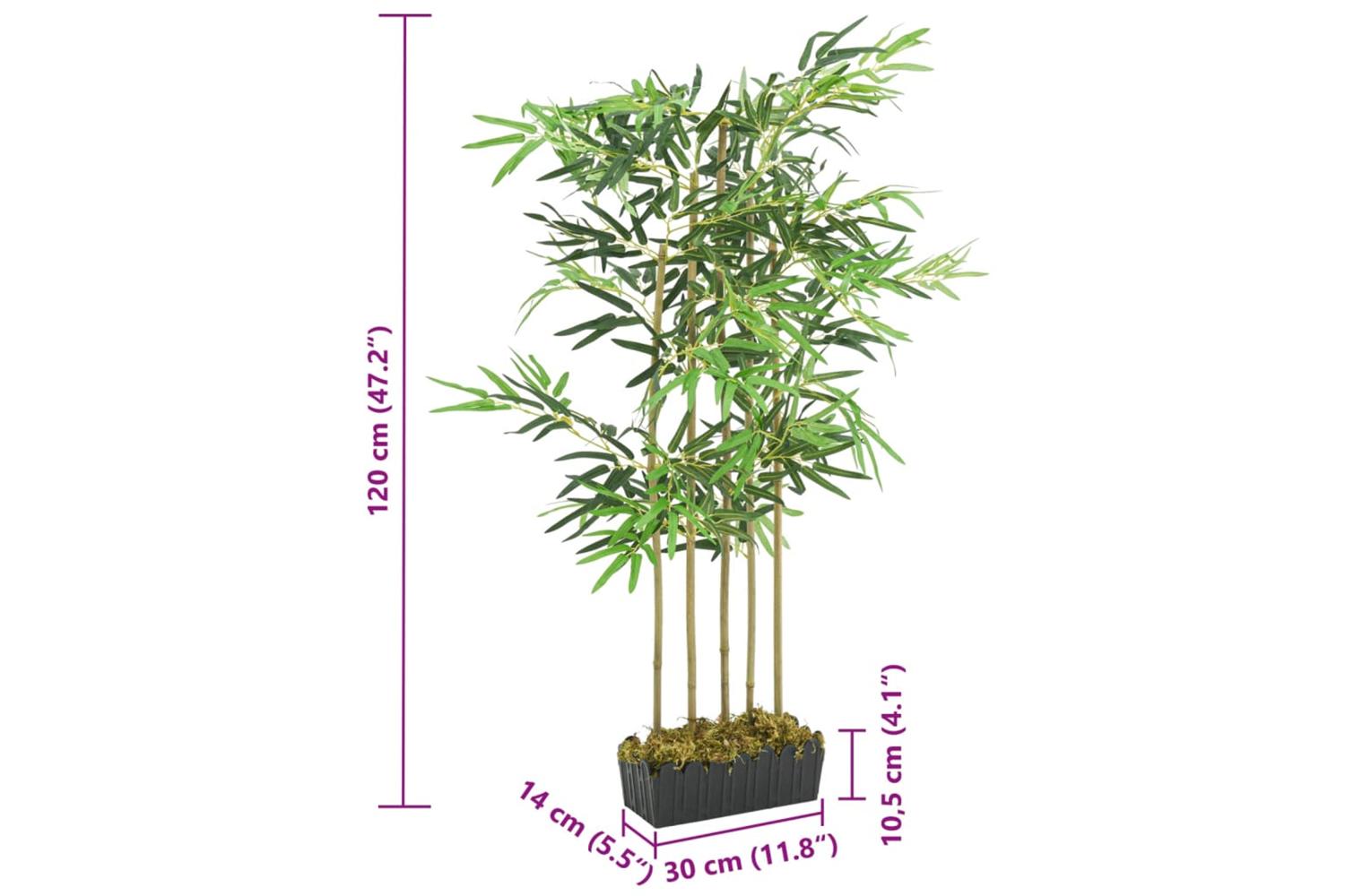 Artificial Bamboo Tree 730 Leaves 120 Cm Green-5