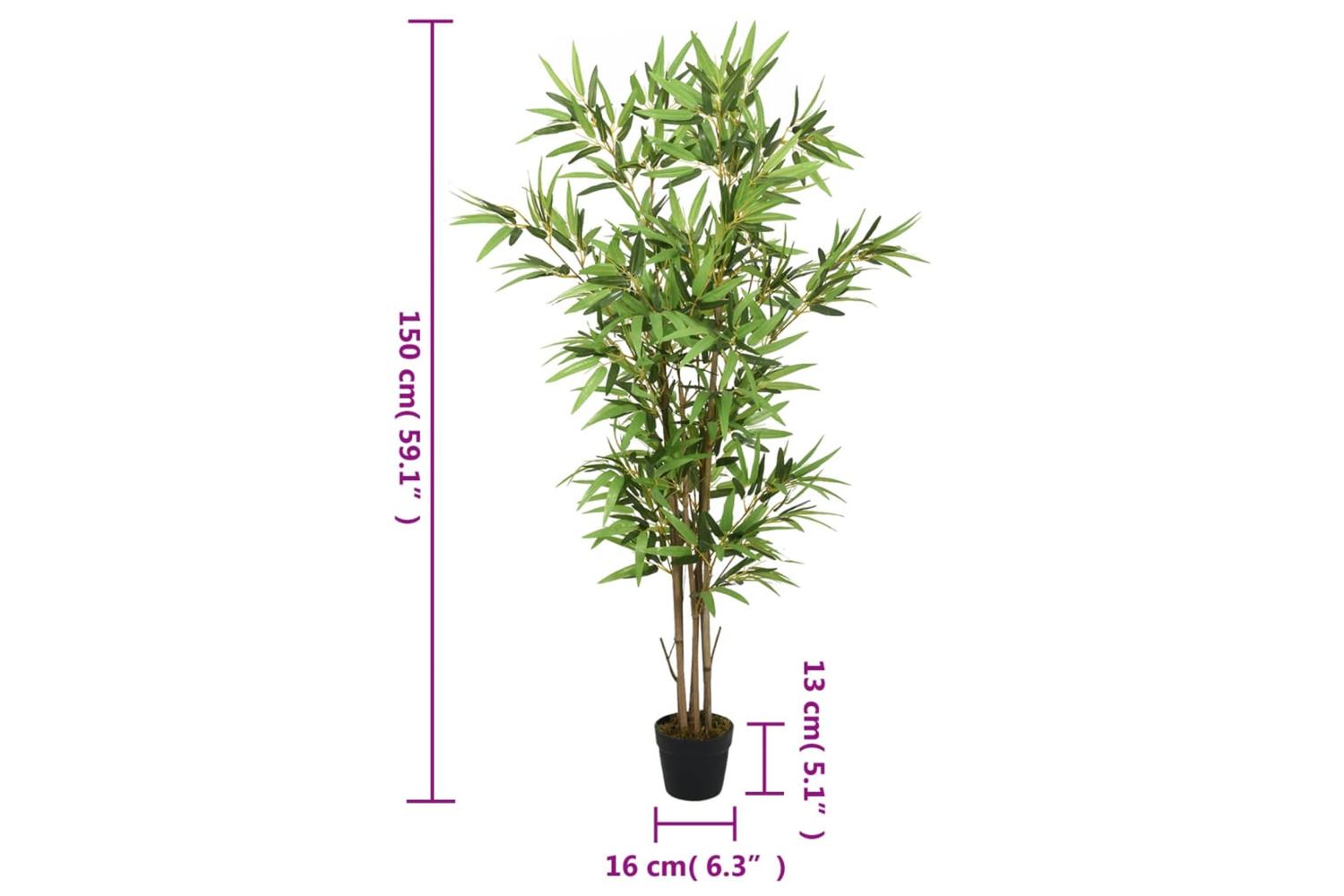 Artificial Bamboo Tree 828 Leaves 150 Cm Green-4