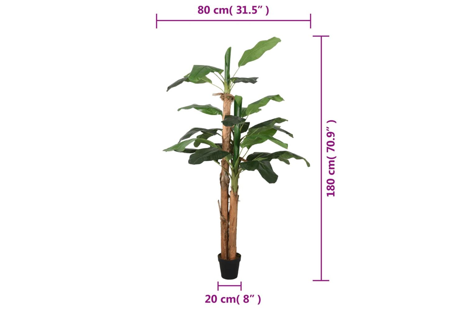Artificial Banana Tree 19 Leaves 180 Cm Green-5
