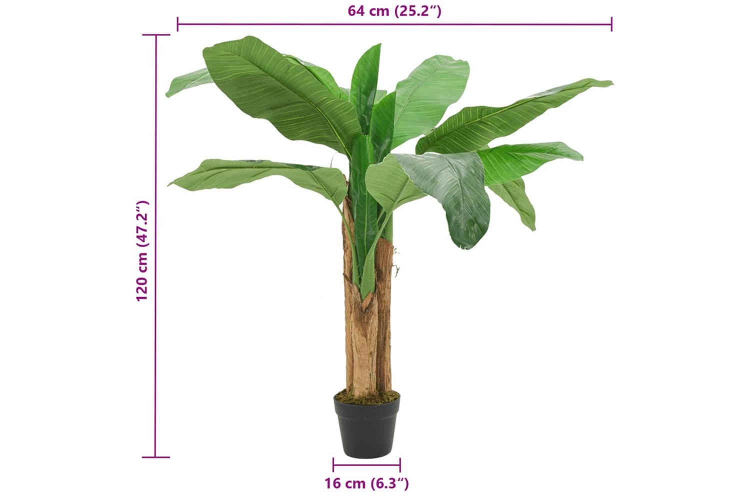 Artificial Banana Tree 9 Leaves 120 Cm Green-4