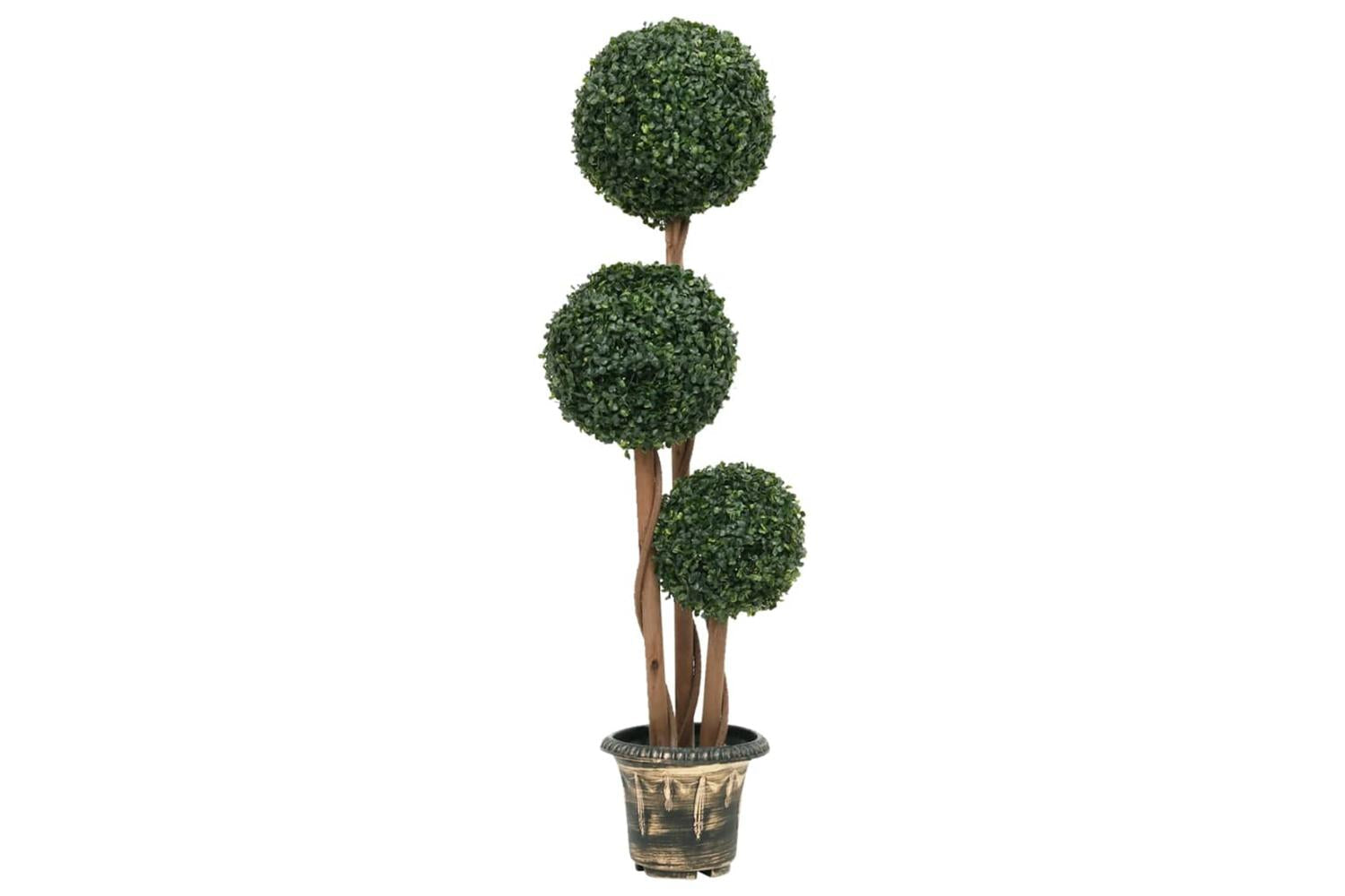 Artificial Boxwood Plant With Pot Ball Shaped Green 119 Cm-2
