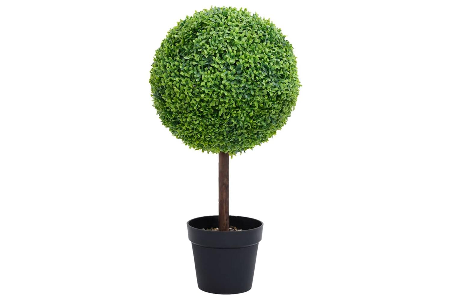 Artificial Boxwood Plant With Pot Ball Shaped Green 50 Cm