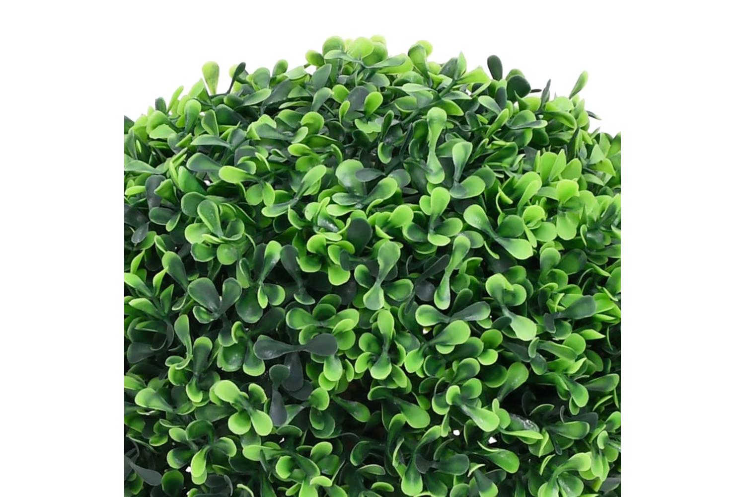 Artificial Boxwood Plants 2 Pcs With Pots Ball Shaped Green 27 Cm-3