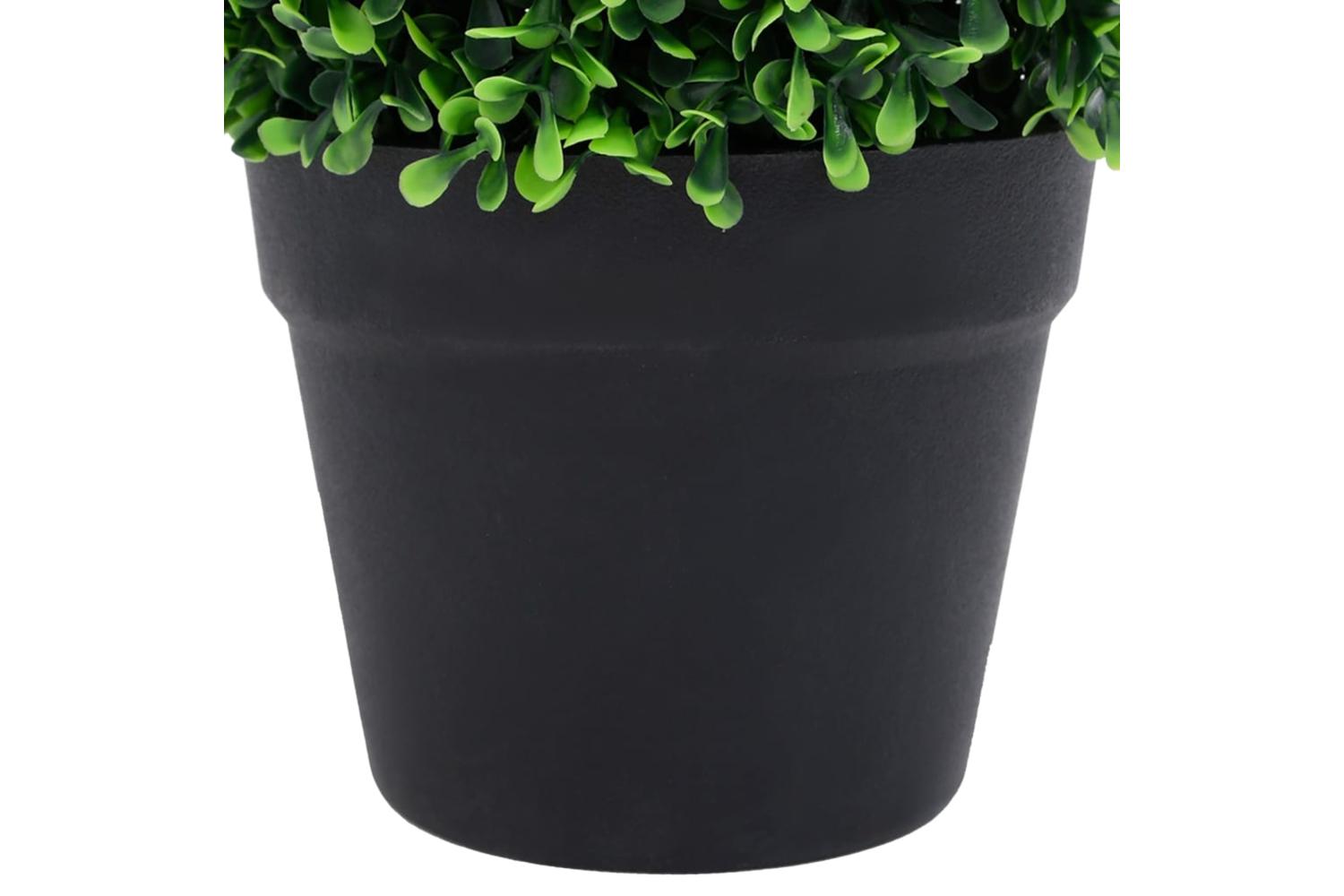 Artificial Boxwood Plants 2 Pcs With Pots Ball Shaped Green 27 Cm-5