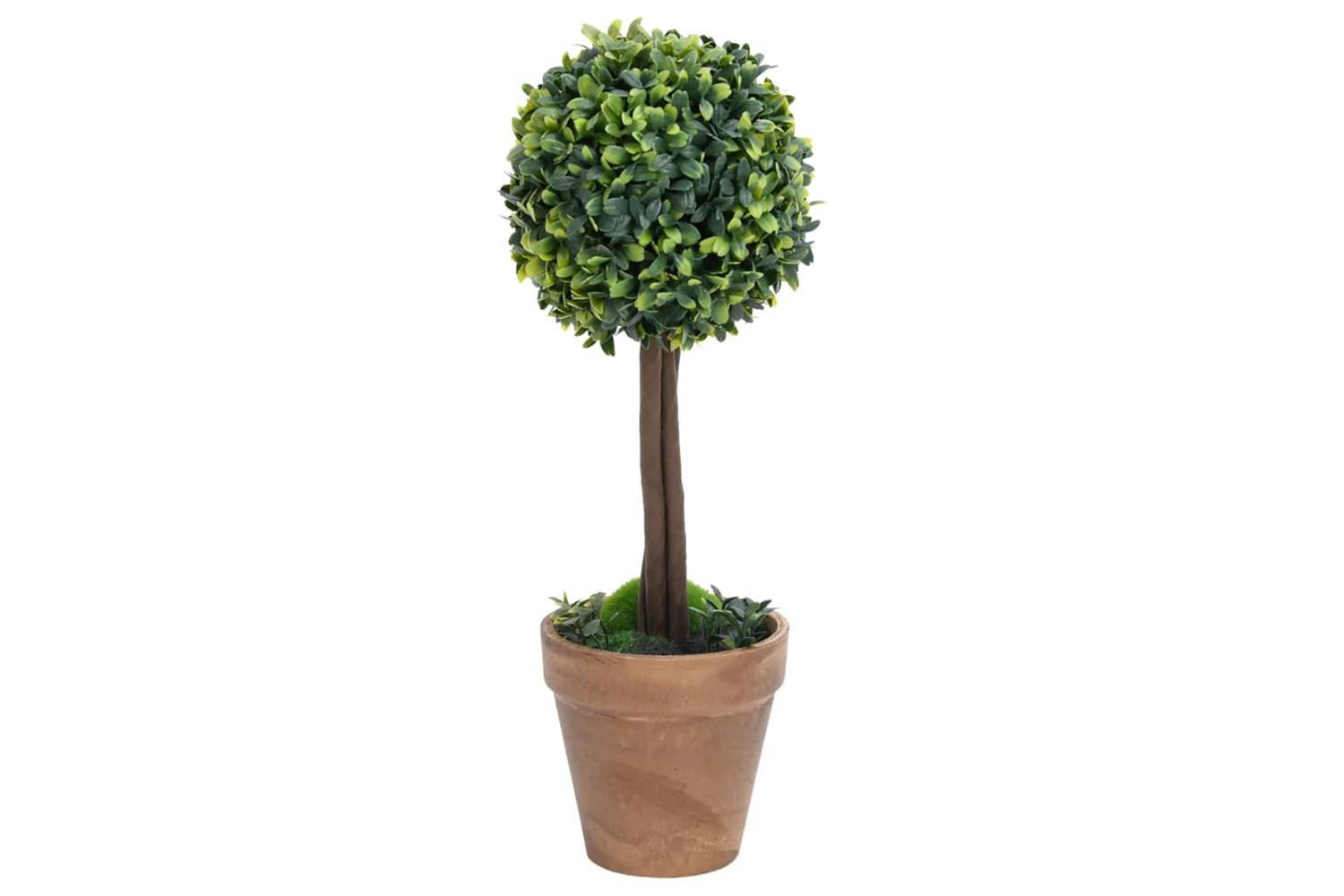 Artificial Boxwood Plants 2 Pcs With Pots Ball Shaped Green 56 Cm-3