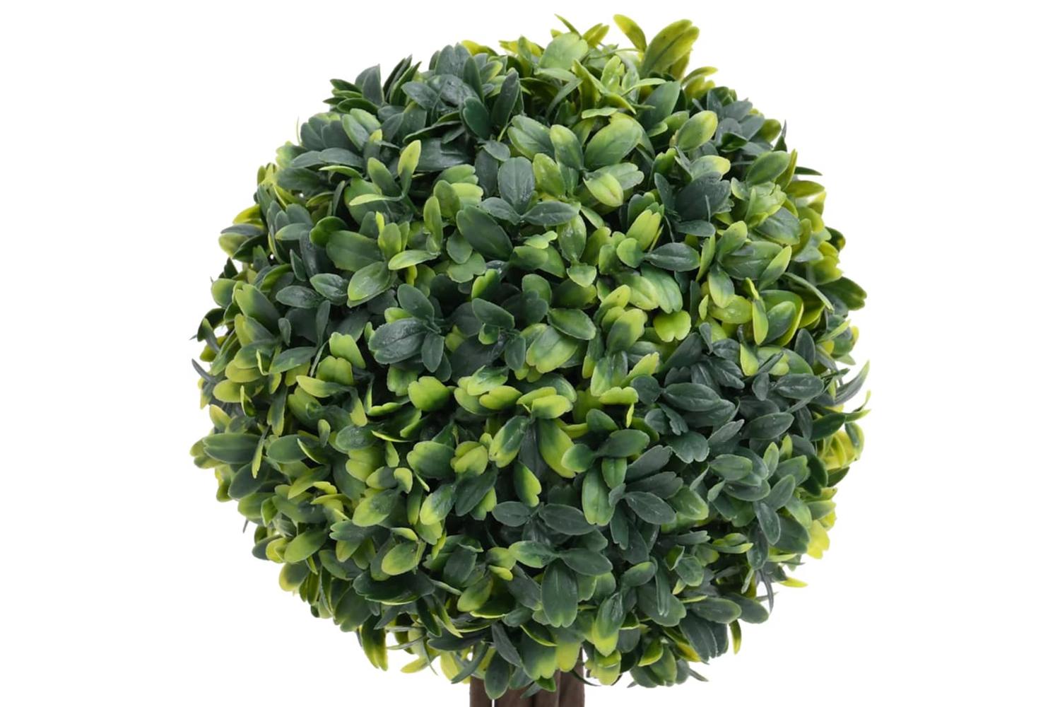 Artificial Boxwood Plants 2 Pcs With Pots Ball Shaped Green 56 Cm-5