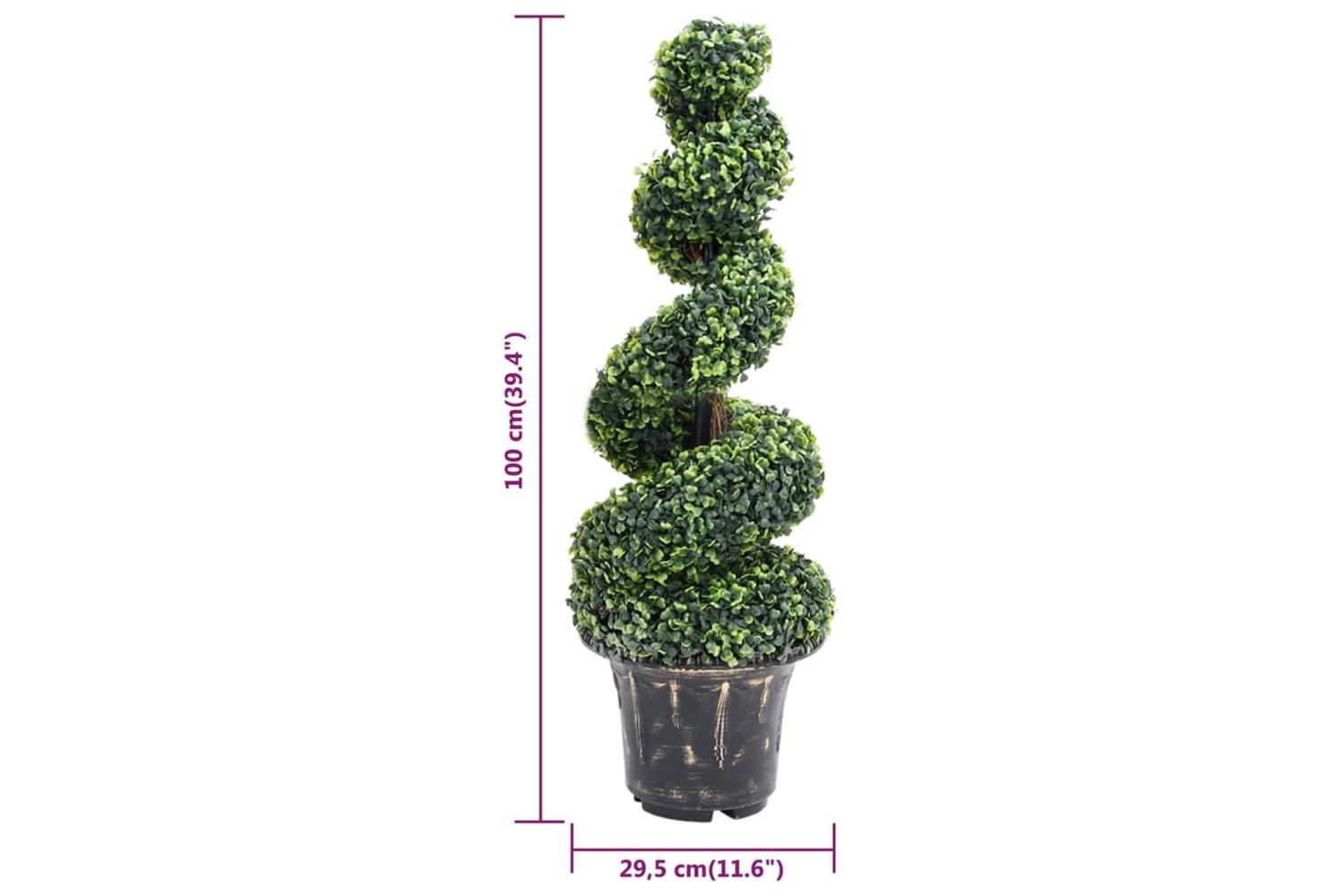 Artificial Boxwood Spiral Plant With Pot Green 100 Cm-5