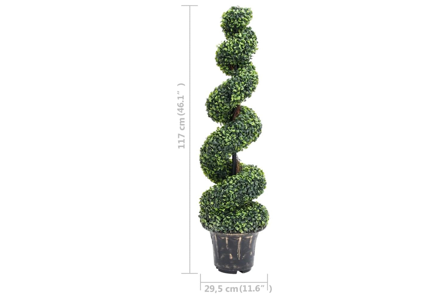 Artificial Boxwood Spiral Plant With Pot Green 117 Cm-5