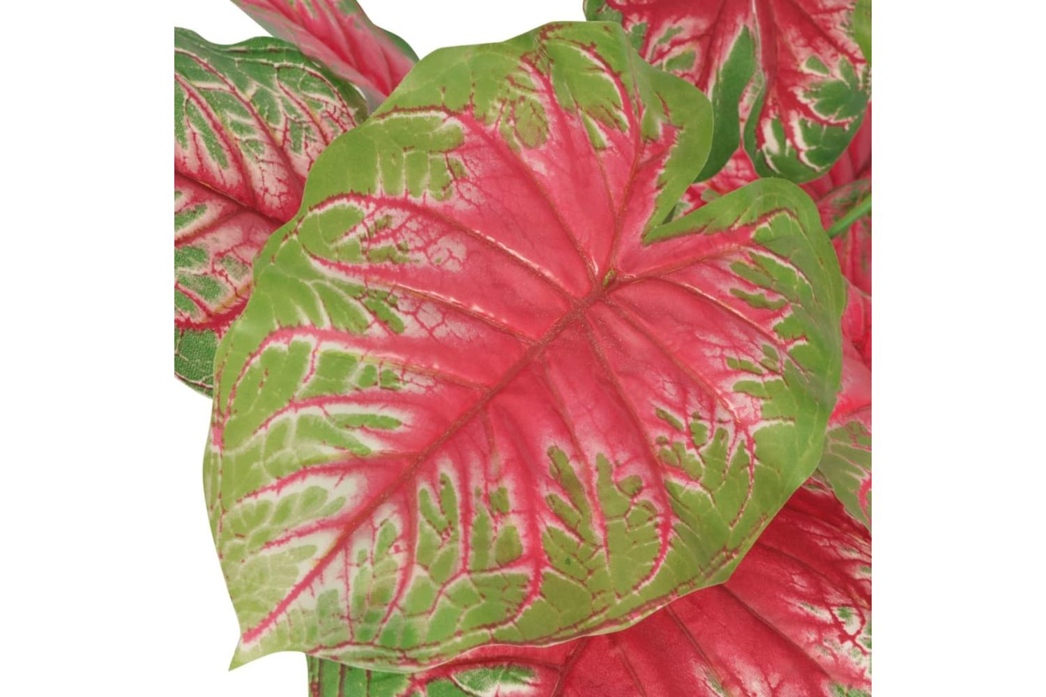 Artificial Caladium Plant With Pot 85 Cm Green And Red-2