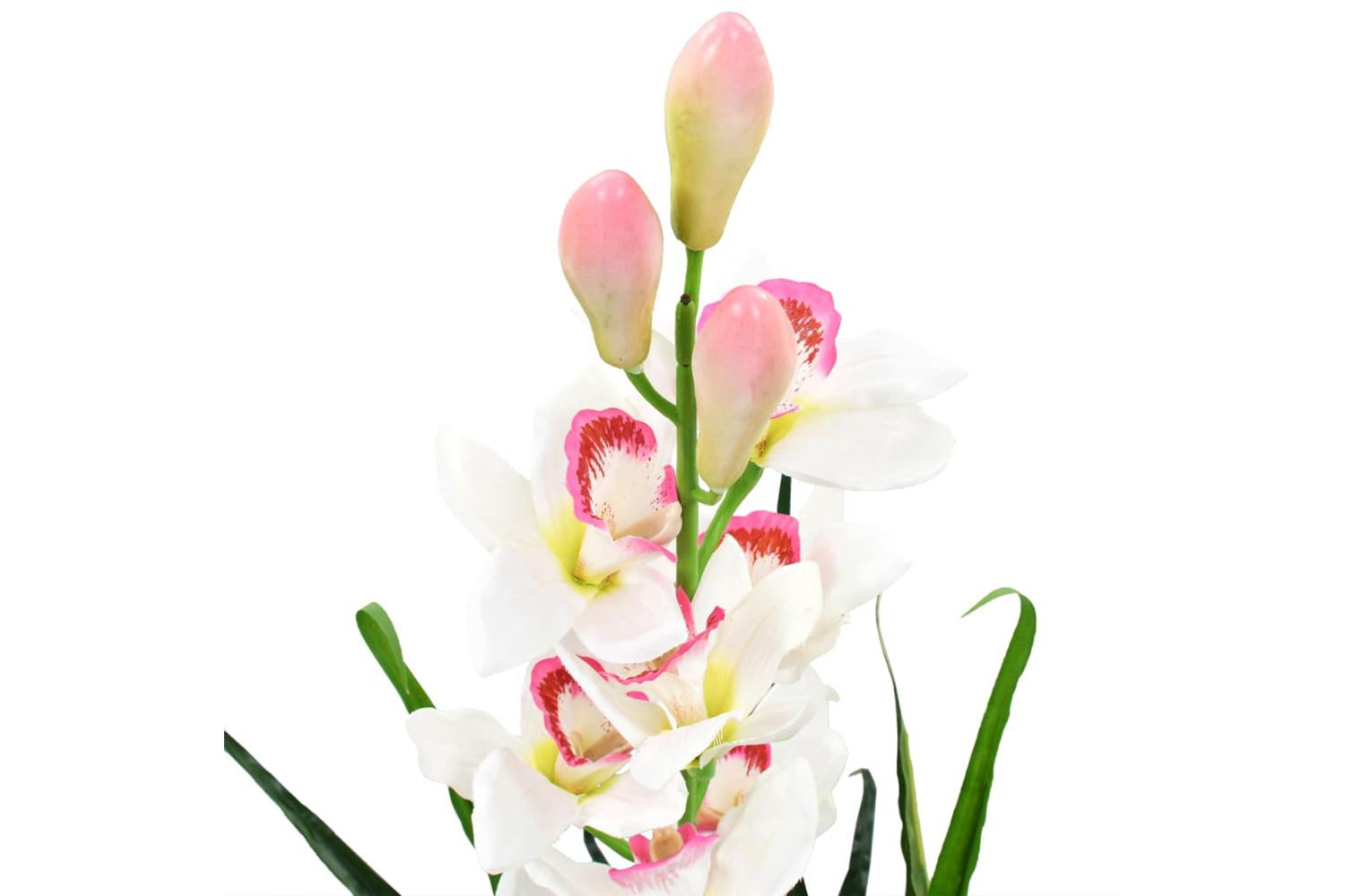 Artificial Cymbidium Orchid Plant With Pot 100 Cm Green-2