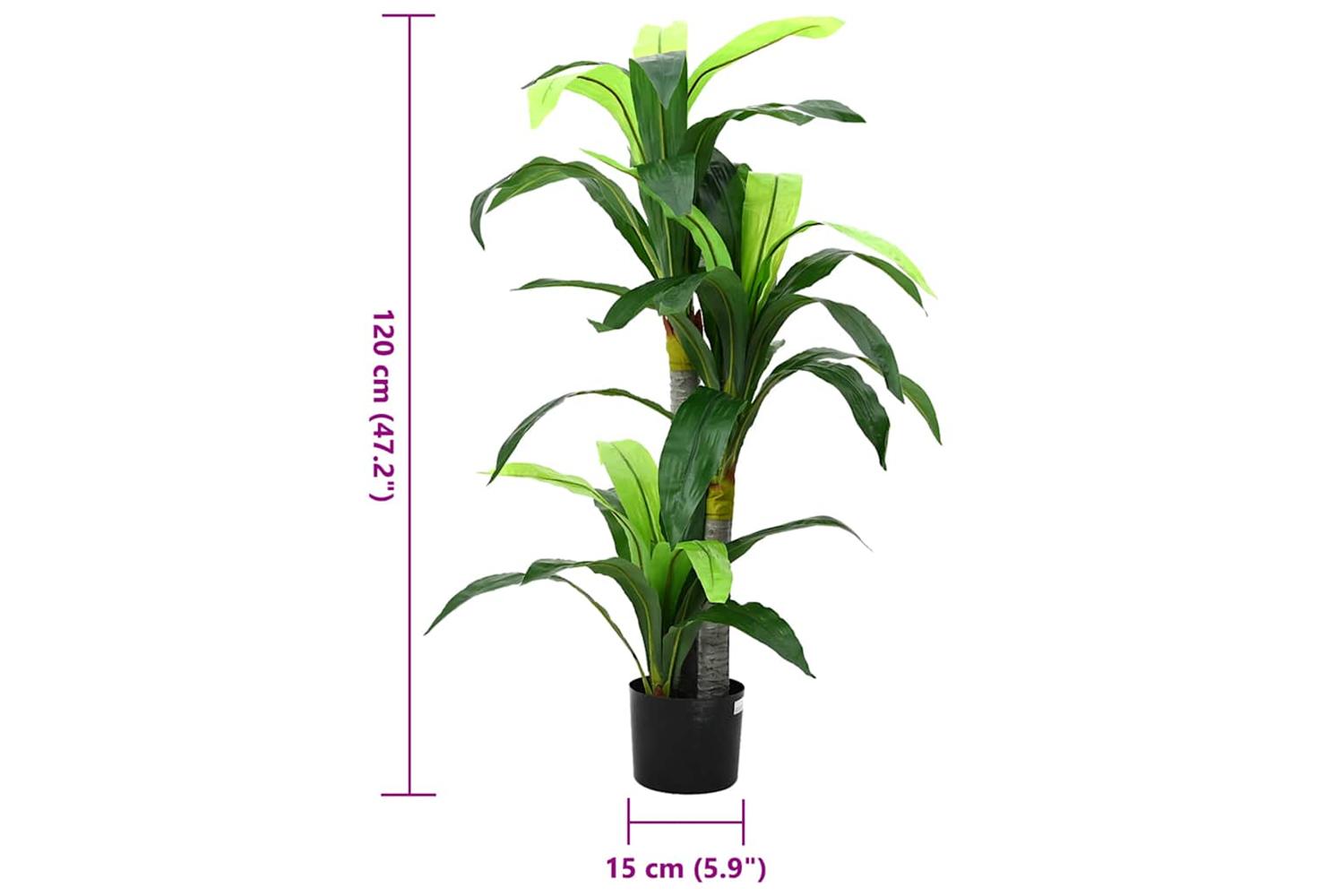 Artificial Dracaena Tree 36 Leaves 120 Cm Green-5